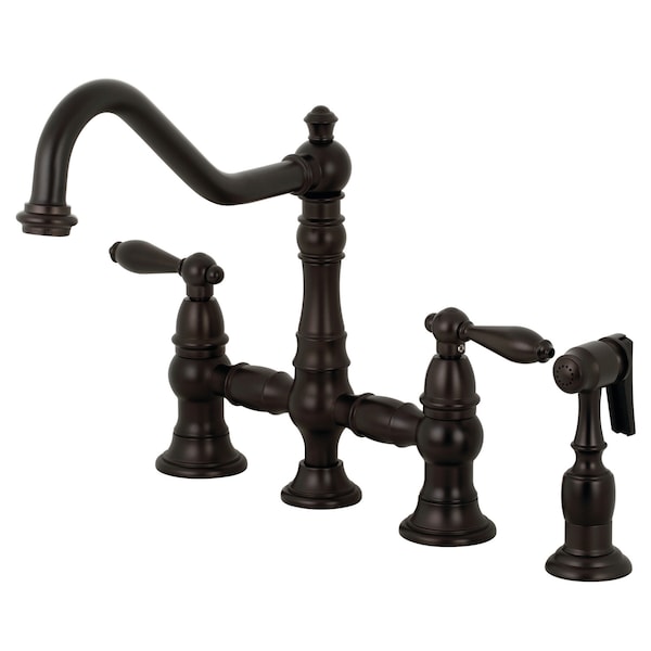Kingston Brass Kitchen Faucet W/ Side Sprayer, Oil Rubbed Bronze KS3275ALBS - main